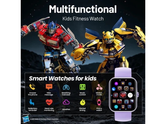 Kids Smartwatch, Purple, 1.83-inch HD Screen, IP68 — Kids Smart Watch, Generic Logic, Inc.