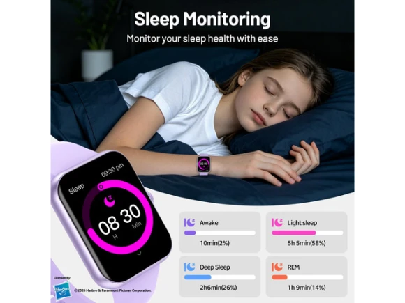 Kids Smartwatch, Purple, 1.83-inch HD Screen, IP68 — Kids Smart Watch, Generic Logic, Inc.