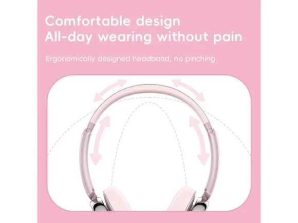 Pink Bluetooth Headphones — Wireless Earbuds, Generic Logic, Inc.