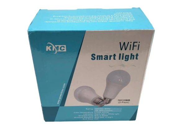 2-Pack Smart LED Light Bulbs, A19, E26 — Smart Light Bulb, KMC
