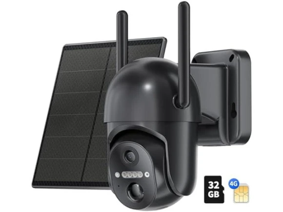 4G LTE Solar Surveillance Camera with 360° Live View — Security Camera, SEHMUA