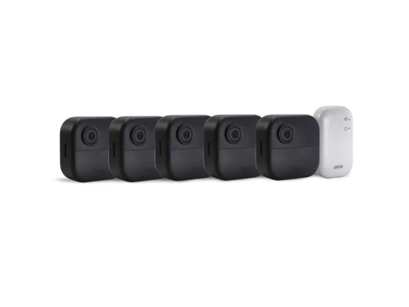Wireless Smart Security Camera, 5 Cameras, Sync Module Core Included — Security Camera, Blink