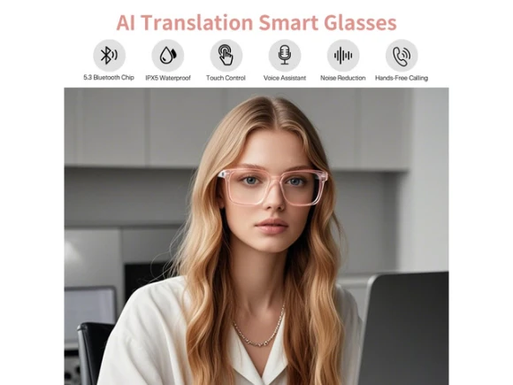 AI Smart Glasses, Pink — Smart Glasses, Generic Logic, Inc.
