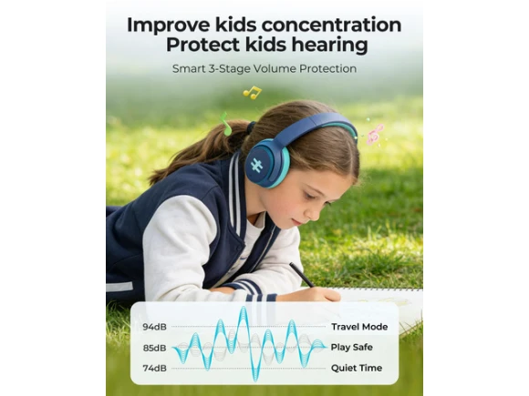 Kids Headphones with Active Noise Cancellation — Wireless Earbuds, Generic Logic, Inc.
