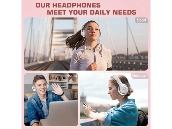 Wireless Over-Ear Headphones 6S, White & Rose Gold — Wireless Earbuds, Generic Logic, Inc.