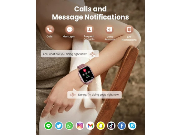 1.83-inch Smartwatch, Pink, Two Bands — Smart Watch, Generic Logic, Inc.
