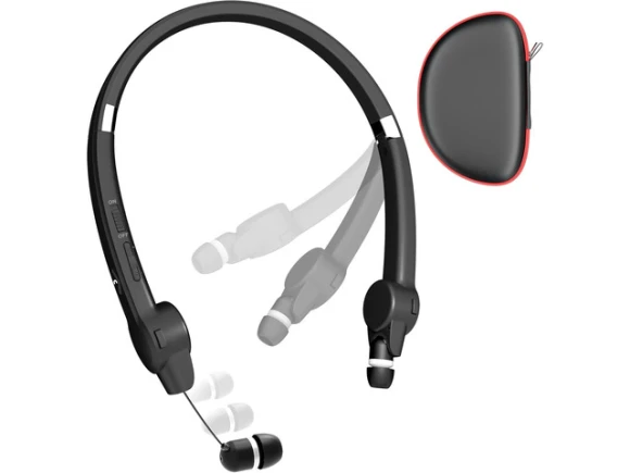 Bluetooth Neckband Headphones, True Black — Wireless Earbuds, Generic Logic, Inc.