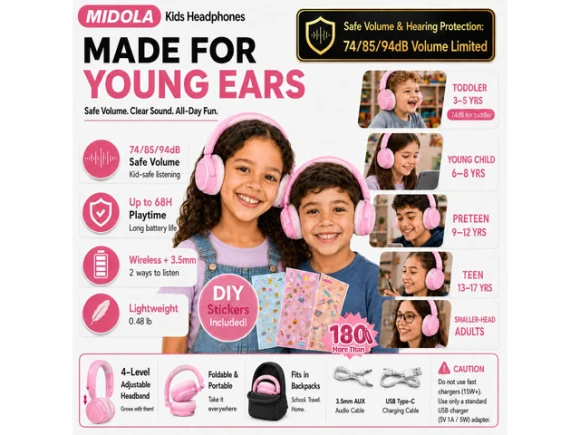 Over-Ear Bluetooth Headphones — Wireless Earbuds, Generic Logic, Inc.