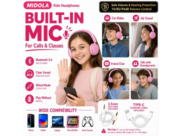 Over-Ear Bluetooth Headphones — Wireless Earbuds, Generic Logic, Inc.