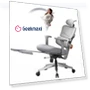 Thumbnail Ergonomic Chair with Adjustable Backrest, Armrest, Headrest, and Footrest - Grey — Desk Chairs, NEWTRAL