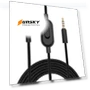3.5mm Male to Male Gaming Headset Audio Cable with Wire-controlled — Adapters