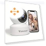 Wifi Indoor Home Security Camera with AI Detection, Color Night Vision, 360° Pan & Tilt View — Outdoor Security Cameras