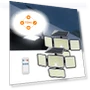 4-head Solar Motion Sensor Lights, 2500lm, Waterproof Outdoor Security — Outdoor Security & Flood Lighting, Jackyled
