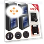 Solar Wall Lights, 4pcs, 2LEDs, Soft White & Warm Color, IP44 Waterproof — Garden Illumination