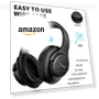 Thumbnail Bluetooth Headphones Over Ear, 65 Hours Playtime with Deep Bass — In-Ear Headphones, KVIDIO