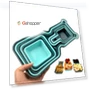 Thumbnail Rainbow Plate Fruit Snack Plate with Multi-Measuring Spoon — Spoons