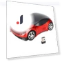 Red Car-Shaped Wireless Mouse — Mouse Pads, Automobile and motorcycle supplies