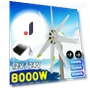 8000W Wind Turbine Generator with Charge Controller — Power Inverters, Sea Global