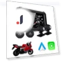 Motorcycle Wireless Carplay Smart Android with Automatic Projection Screen, Driving Recorder with Tire Pressure... — Navigation & GPS Accessories, zhishangyoupin