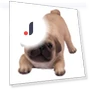 Folding Pug Smartphone Stand Doll Figure Ornament — Stands, Arkadia Japan