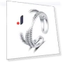 Smart Silver Ring with Rotating Diamond — Smart Rings, Polaris star