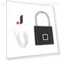 Fingerprint Padlock — Padlocks & Hasps, OutsideWorld