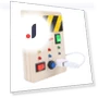 Wooden Sensory Busy Board with LED Buttons — Infant & Early Childhood Playthings, CosyHome