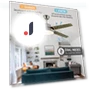 Ceiling Fan with Remote Control and LED Light — Ceiling Fans, Luminaire Lighting Mall