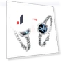 Long Distance Touch Pair Expresses Stainless Steel Smart Vibration Couple Anniversary and Sea Metal Silver Bracelet — Smart Jewelry, SAMURAI STYLE