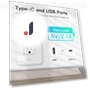Smart Wall Outlet with Type C and USB Ports — Outlet Switches, Super Dream Home