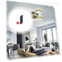 Modern LED Smart Ceiling Light — Overhead Lighting, Rainbow Rain