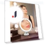 10x Magnifying Mirror with LED Lighting — Handheld, Light makeup