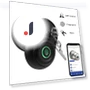 Smart Door Handle with Fingerprint Scanner — Biometric Security, ToyousoniC