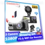 3-Channel Portable 1080P Car DVR — Rearview Cameras for Cars, Auto Accessories Home