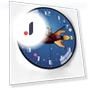 Creative Space Automatic Time Radio Wall Clock — Wall, Window glass film