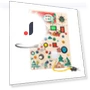 Wooden Montessori Busy Board with LED — Infant & Early Childhood Playthings, Sewing