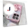 Ring Kickstand TPU Case Gradient Glitter Flower Pattern Phone Cover — Phone Accessories, KADEM