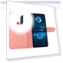 Stand Skin-touch Imprinted Line Phone Case Wallet Leather Cover — Flip Cases, Smartwatch 2025