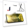 Imprinted Rhombus Pattern Phone Wallet Stand Case — Fitness Bands, Smartwatch 2025