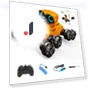 Trick Robot on 8 Wheels — Two-Way Radios for Kids, Tiktkkkk