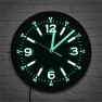 Modern Design LED Neon Wall Clock — Clocks, Factory Discount Outlet