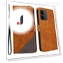 Leather Case Geometric Line Design Wallet Phone Cover with Wrist Strap — Phone Accessories, Smartwatch 2025