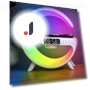 3-in-1 Wireless Charging Dock with Bluetooth Speaker, Alarm Clock, and LED Moon Light — Alarm, GC SupMarket