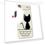 Air Case Black Cat on the Wall Pattern Printing Straight Edge TPU Phone Back Cover — Back Covers, Smartwatch 2025