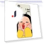 Girl Holding Face Pattern Printing Straight Edge TPU Phone Back Cover — Bumpers, Smartwatch 2025