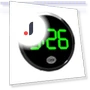 Mini Fluorescent Dashboard Clock with Touch Control — Clock, CVbmklop5