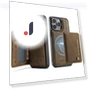Vintage Leather Back Cover with Magnetic Detachable Card Bag — Flip Cases, Smartwatch 2025