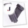 Self-Heating Fleece Gloves with Half-Open Fingers and Touchscreen — Gloves, Female s