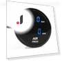 Blue LED Digital Dual Air Pressure Gauge with Electrical Sensor — Fuel Pressure, Topfactory