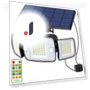 Solar LED Light with Motion Sensor — Outdoor Security & Flood Lighting, SAMURAI STYLE